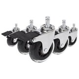 MID.YOU Set Kolesc Za Vrtljivi Stol Rolo Skate, Srebrna, 5-Delni | Shoptok.si