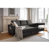 Miuform Tamno siva sklopiva kutna garnitura od samta (s desnim kutom) Lofty Lilly – | shoptok.hr