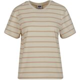 Urban Classics Women's Striped T-Shirt Box Beige | shoptok.hr
