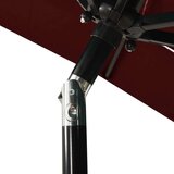  Suncobran s 3 razine i aluminijskom šipkom bordo 2 x 2 m | shoptok.hr