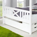 MID.YOU Postelja Z Baldahinom Lino, Bor, Masivno, Bela | Shoptok.si