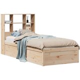 vidaXL Posteljni okvir brez vzmetnice 90x190 cm trdna borovina | Shoptok.si
