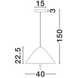 Nova Luce Bijela metalna LED viseća svjetiljka s metalnim sjenilom ø 40 cm Oros – | shoptok.hr