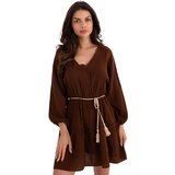 Italy Moda Dress-MI-SK-A5079.27-dark brown | Shoptok.si