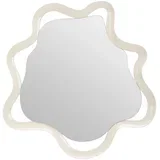STENSKO OGLEDALO, 80/80/3 cm steklo, leseni material