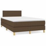  box spring s madracem tamnosmeđi 120 x 190 cm od tkanine | shoptok.hr
