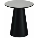 Furnhouse Crni/svijetlo sivi stolić za kavu s pločom stola u mramornom dekoru ø 45 cm Tango –