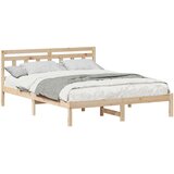  Krevetna konstrukcija Smeđa 150 x 200 cm Čvrsto borovo drvo | shoptok.hr