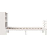 vidaXL Knjižna postelja brez ležišča bela 90x200 cm trdna borovina | Shoptok.si
