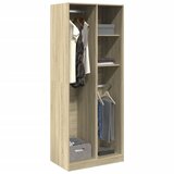 vidaXL Garderobna omara sonoma hrast 80x50x200 cm inženirski les | Shoptok.si