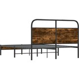  Okvir kreveta bez madraca dimljena boja hrasta 140x200cm drveni | Eponuda.com