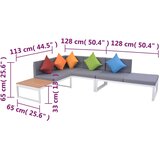  4-Dijelna vrtna garnitura s jastucima od aluminija i WPC-a | shoptok.hr