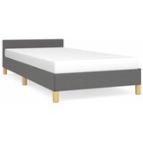 Maison Chic Posteljni okvir - Enojna postelja - Postelja za odrasle brez vzmetnice temno siv 80x200 cm blago-J7873, (21760714) Cene