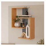 Hanah home Zidna polica Lisbon Anthracite Natural | Eponuda.com