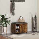  Klupa za hodnik s jastukom Dimljeni Hrast 60 x 38 x 46 cm | shoptok.hr
