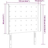  LED uzglavlje tamnoplavo 103x16x118/128 cm baršunasto | shoptok.hr