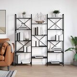  Polica Crni hrast 156 x 25 x 167 cm Konstruirano drvo | shoptok.hr