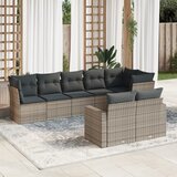 vidaXL 8-dijelni set vrtnih sofa od poliratana s jastucima sivi Cijene