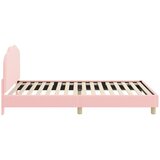  Krevet za djecu s uzglavljem Ružičasta 90 x 200 cm Bouclé | shoptok.hr