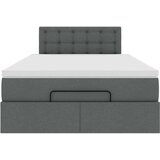 vidaXL Okvir za krevet s madraca tamnosivi 120x190 cm od tkanine | shoptok.hr