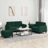  3-dijelni set sofa s jastucima tamnozeleni baršunasti | shoptok.hr