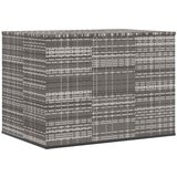  Kutija za vrtne jastuke od PE ratana 145 x 100 x 103 cm siva | shoptok.hr