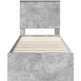  Krevetna konstrukcija s ladicama Betonski sivi 75 x 190 cm Slike