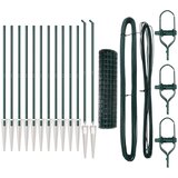 Euro ograda s 13 šiljak postova 1.2x25 m cinkovani čelik zelena | shoptok.hr