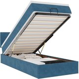 Maison Chic Otomanski Posteljni okvir - Enojna postelja - Postelja za odrasle z vzmetnico moder 90x200 cm žamet-J2337, (21776828) | Shoptok.si
