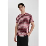 Defacto Regular Fit Crew Neck Striped Top