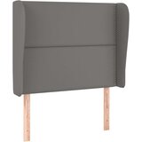  Uzglavlje s ušima sivo 93x23x118/128 cm od umjetne kože | shoptok.hr