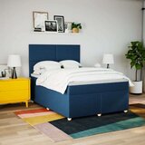  Krevet s oprugama i madracem plavi 140 x 190 cm od tkanine | shoptok.hr