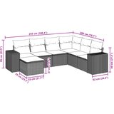  7-dijelni set vrtnih sofa od poliratana s jastucima bež | shoptok.hr