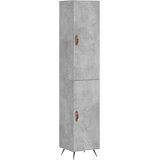 vidaXL Visoka komoda siva betona 34 5x34x180 cm od konstruiranog drva | shoptok.hr