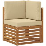  Set vanjskih sofa 8 pcs Prirodna i bež Čvrsto drvo akacije | shoptok.hr