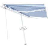  Prostostoječa avtomatska tenda 400x300 cm modra/bela, (20729088) | Shoptok.si