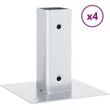  Postolja za stupove kvadratna 4 kom 46x46 mm pocinčani čelik | shoptok.hr