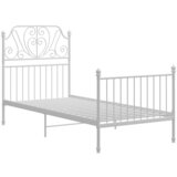 Furnova Posteljni okvir bel kovinski 100x200 cm, (21931611) | Shoptok.si