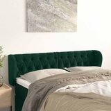  Uzglavlje s ušima tamnozeleno 147x23x78/88 cm baršunasto | shoptok.hr