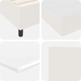 Box spring krevet s uzglavljem Krema i bijela 200 x 200 cm | shoptok.hr