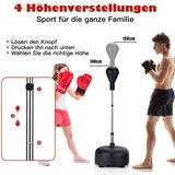  Bokserska kugla s postoljem, 4-smjerna podesiva visina, stojeća bokserska kugla s punjivim postoljem - crna | shoptok.hr