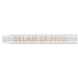 HEKA Zložljivi meter (Dolžina: 2 m, Bela, Natis: DELAM ZA PIVO) | Shoptok.si
