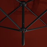  Dvostruki vrtni suncobran s čeličnim stupom 600x300 cm terakota | Eponuda.com