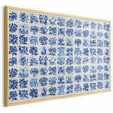  Plakat - Azulejos Tiles - traditional Portuguese ceramic tiles 90x60 Zlatni okvir | shoptok.hr