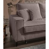 P & B KOTNA SEDEŽNA GARNITURA, rebrasti žamet sivorjava | Shoptok.si