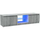 Maison Chic TV omarica - TV stojalo - Televizijska omarica z LED lučkami siva sonoma 120x30x35,5 cm, (21702239) | Shoptok.si