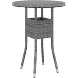  Vrtni stol Ø 60 x 75 cm od kaljenog stakla i poliratana sivi | shoptok.hr