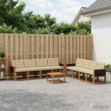  Set vanjskih sofa 9 kom. Prirodna i bež | shoptok.hr