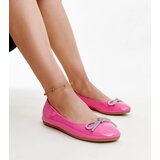 Gemre Pink patent ballerinas with decorative bow Totani Cijene