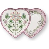 Pip Studio Lily&Lotus - krožnik v obliki srca 21,5 cm - vijolična Cene